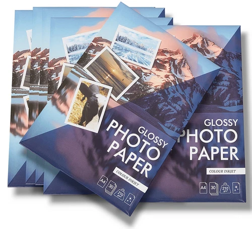 30 Papier Photo Glacé A4, 210 g/m2, Feuilles de Haute Qualité, Jet d'encre(Pro)
