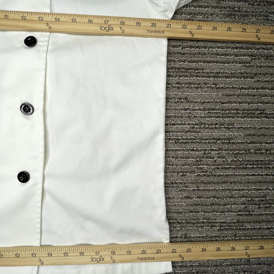 ChefWorks Size S Unisex Jacket Cooking Chef Kitchen Buttons Culinary Arts White - Image 3 of 4