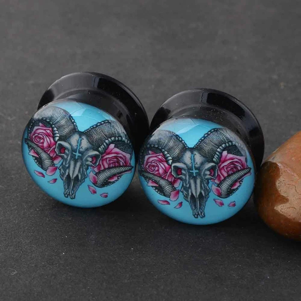 2 piezas Tornillo Acrílico Tapón para los Oídos Túnel Carne Pendientes Medidores Expansor Dilatador Enchufe Foto 2 de 4