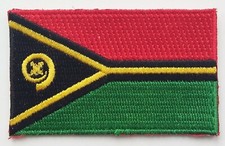 VANUATU FLAG PATCH Embroidered Badge 3.8cm x 6cm New Hebrides Ripablik Blong