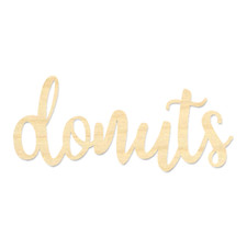 Donuts Sign-Wood Donuts Wording-Laser Cut Donuts