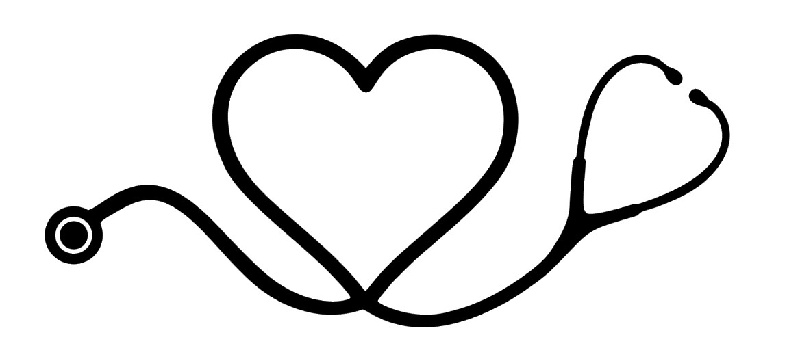 Stethoscope Heart Black And White