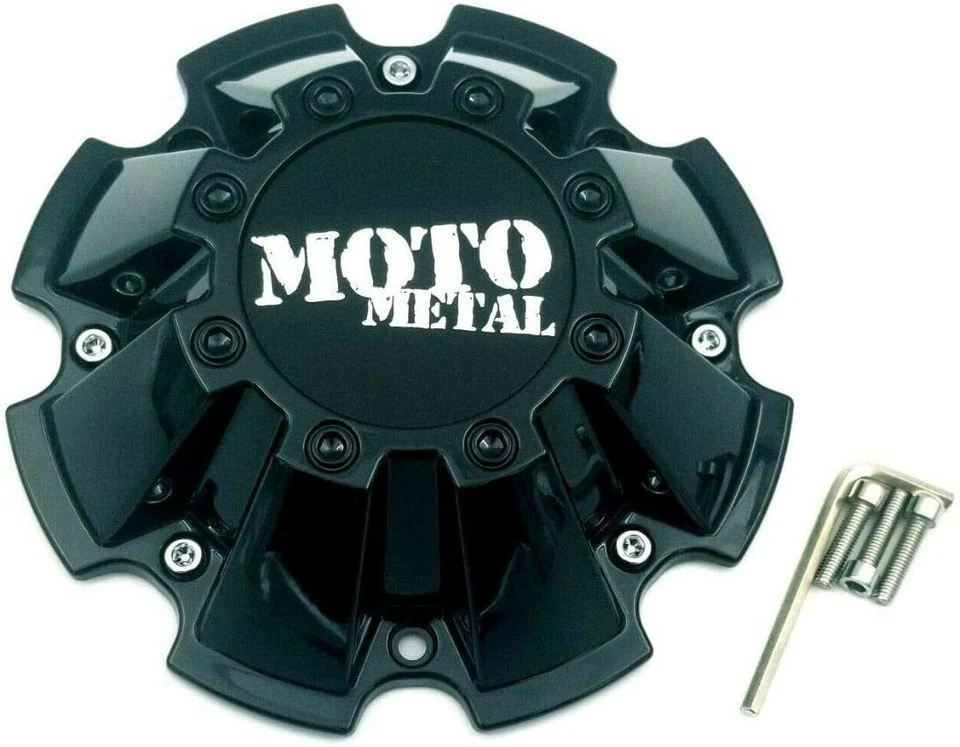 2 PACK M793BK01 Moto Metal Gloss Black Wheel Center Cap CAP M-793 - Image 2 of 4