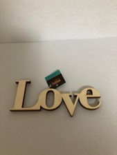 Hobby Lobby - Woodpile - Lazer Cut -Word - "Love" - 7" X 2.5" - Dated 2014 - New