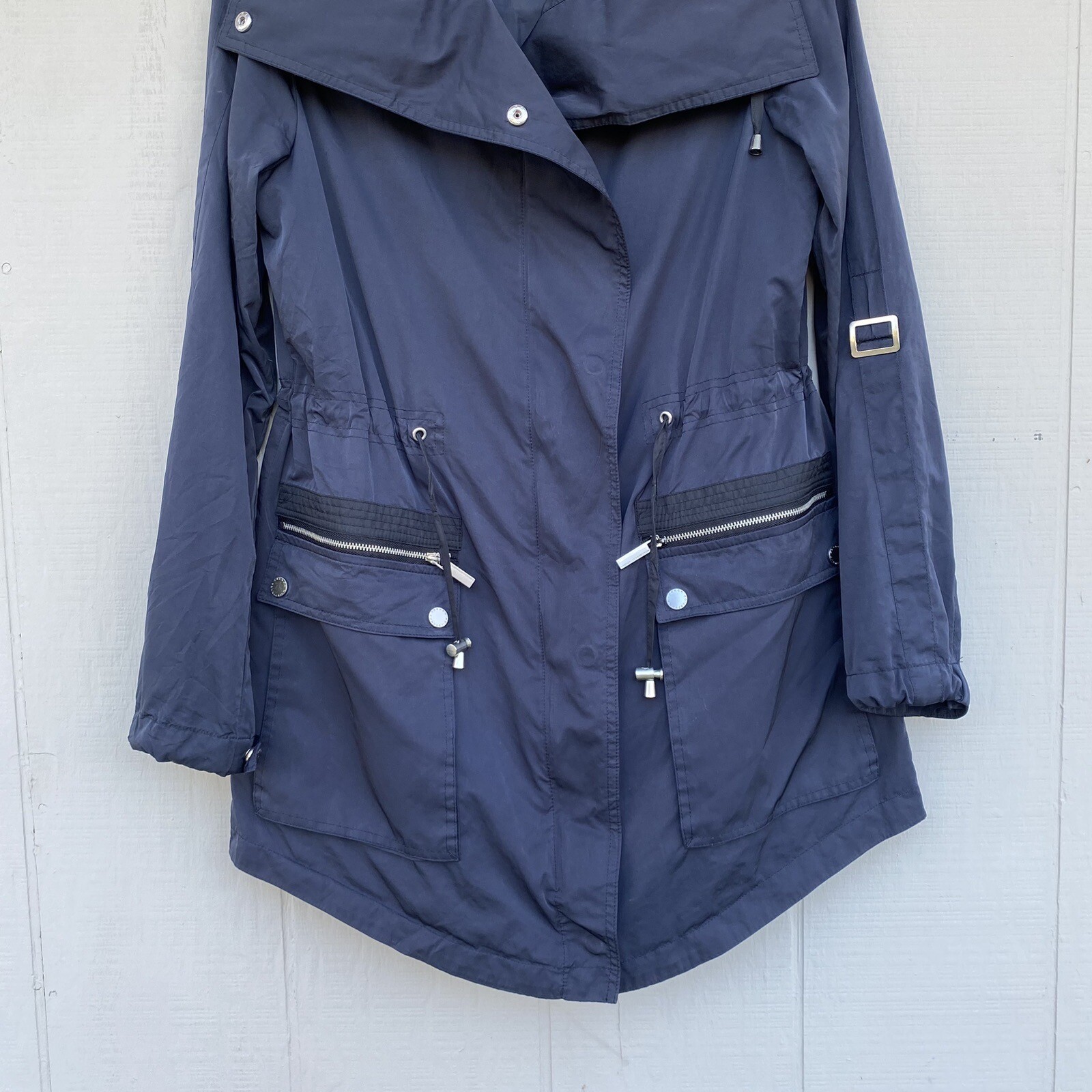 French Connection Lightweight Rain Jacket Navy Bl… - image 3