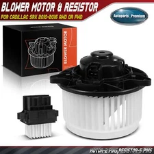2x HVAC Heater Blower Motor & Resistor Kit for Cadillac SRX 2010-2016 AWD or FWD