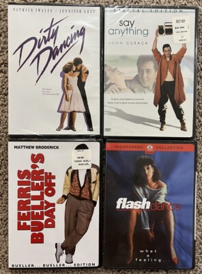 Lot of 4 Brand New 80's DVDs - Flashdance, Dirty Dancing, Say Anything