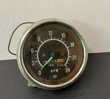 Vintage 1970s-1980s Tachometer Rpm Chrome Gauge