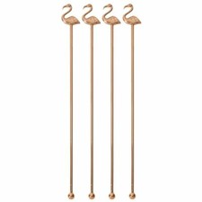 Sambonet Paderno - Bar - 4 Copper Flamingo Cocktail Palettes - Dealer