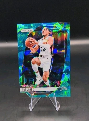 2024-25 Panini Prizm - Tre Jones #61 - Teal Ice Prizm #215/225 San Antonio Spurs