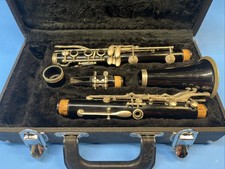 Vintage Made in WEST GERMANY Black Resin Clarinet w/Case 64908