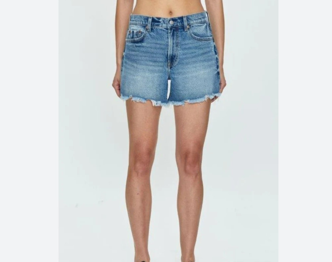 "1822 Womens sz 10 Jean Shorts Blue Denim Medium Wash Inseam 5\""