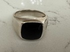 $495 AUTH  DAVID YURMAN  MENS  ONYX  STREAMLINE  RING SIZE 10 — photo 1