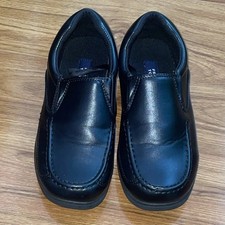 FRENCH TOAST Boys' Size2 DRESS SHOES black slip-on; faux leather near perfect
