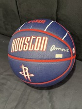 Amen Thompson Signed Houston Rockets Basketball Panini COA Rookie Auto 🏀🔥