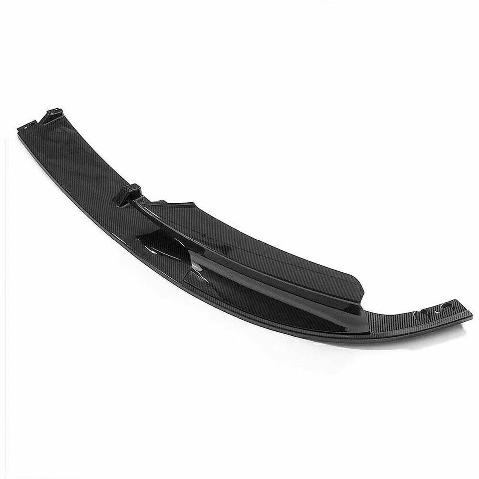 Carbon Fiber Look Front Lip for 2012-2018 BMW F30 328i 3 Series M Sport 2PC - Image 3 of 4