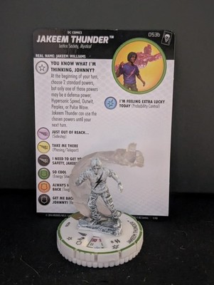 DC Heroclix Joker's Wild 053b Jakeem Thunder Super Rare Prime Sketch Variant