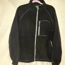VTG Cabela's Polartec Fleece Full-Zip Black Denali Jacket Men's size Large