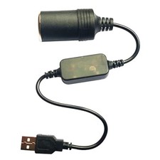 USB A Male to 12V Car Cigarette Lighter Socket Female Power Converter Cable, USB