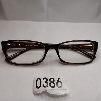 BUM EQUIPMENT ETIQUETTE DEMI 52-16-135 Brown Full Rim Eyeglasses Frame EL50