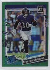 2023 Panini Donruss Optic Rated Rookie Green Hyper Prizm Trenton Simpson 2l4