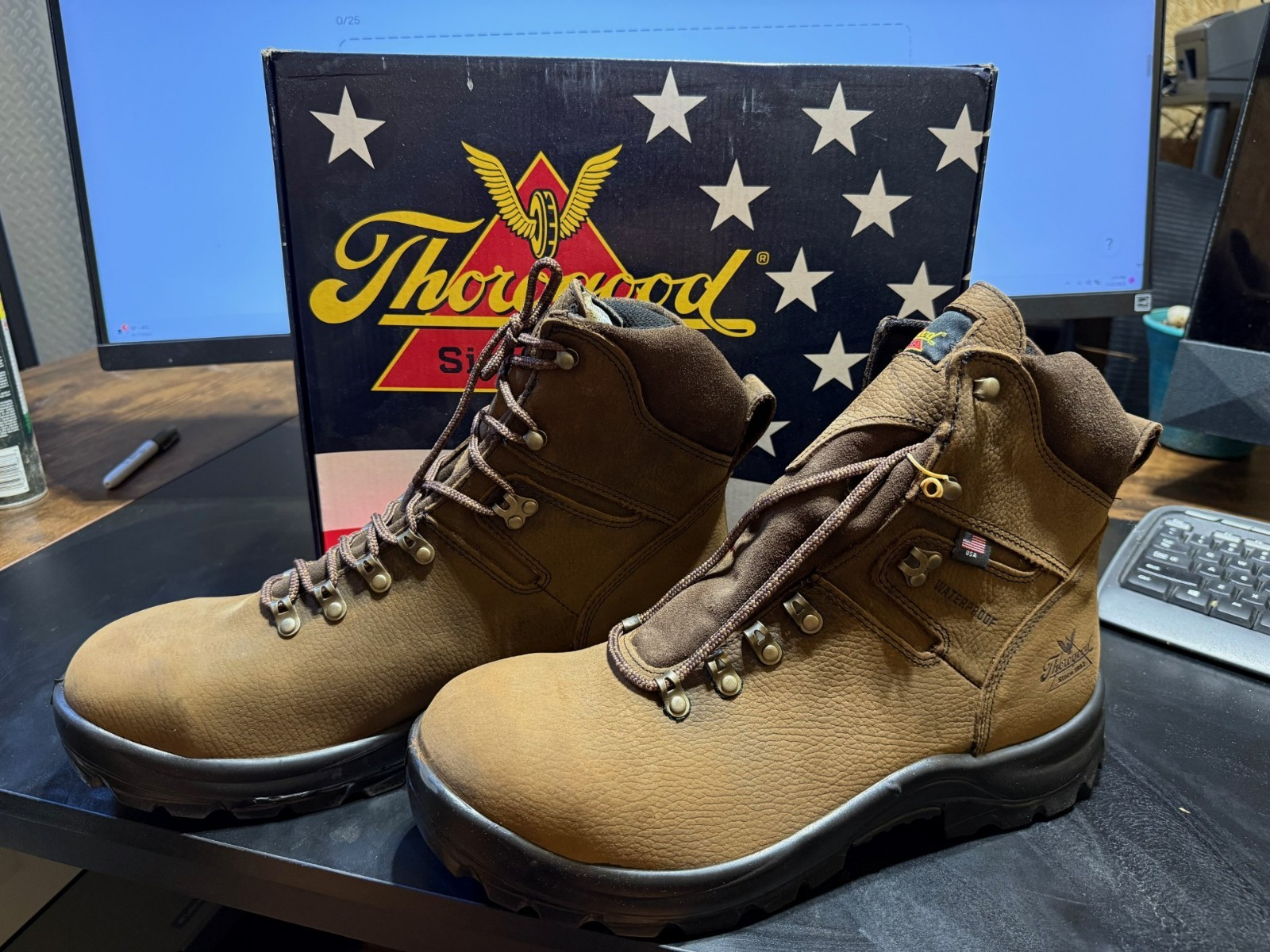 Thorogood 804-3365 Steel Toe Waterproof Work Boot with Lace-Up Design