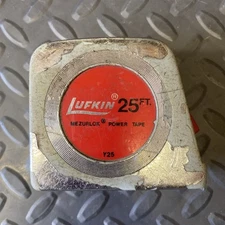 Vintage Lufkin 25FT Mezurlok Power Tape Y25 Works Smooth Made In USA