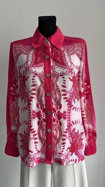 Women Rachel Zoe Shirt Red Satin M