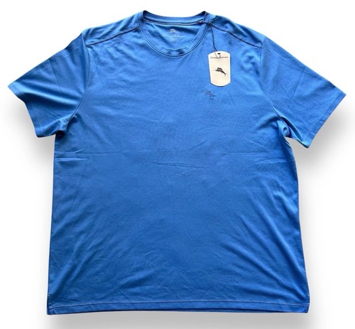 Tommy Bahama Men’s XXL Crew Neck T-Shirt Blue Embroidered Blue Marlin Logo