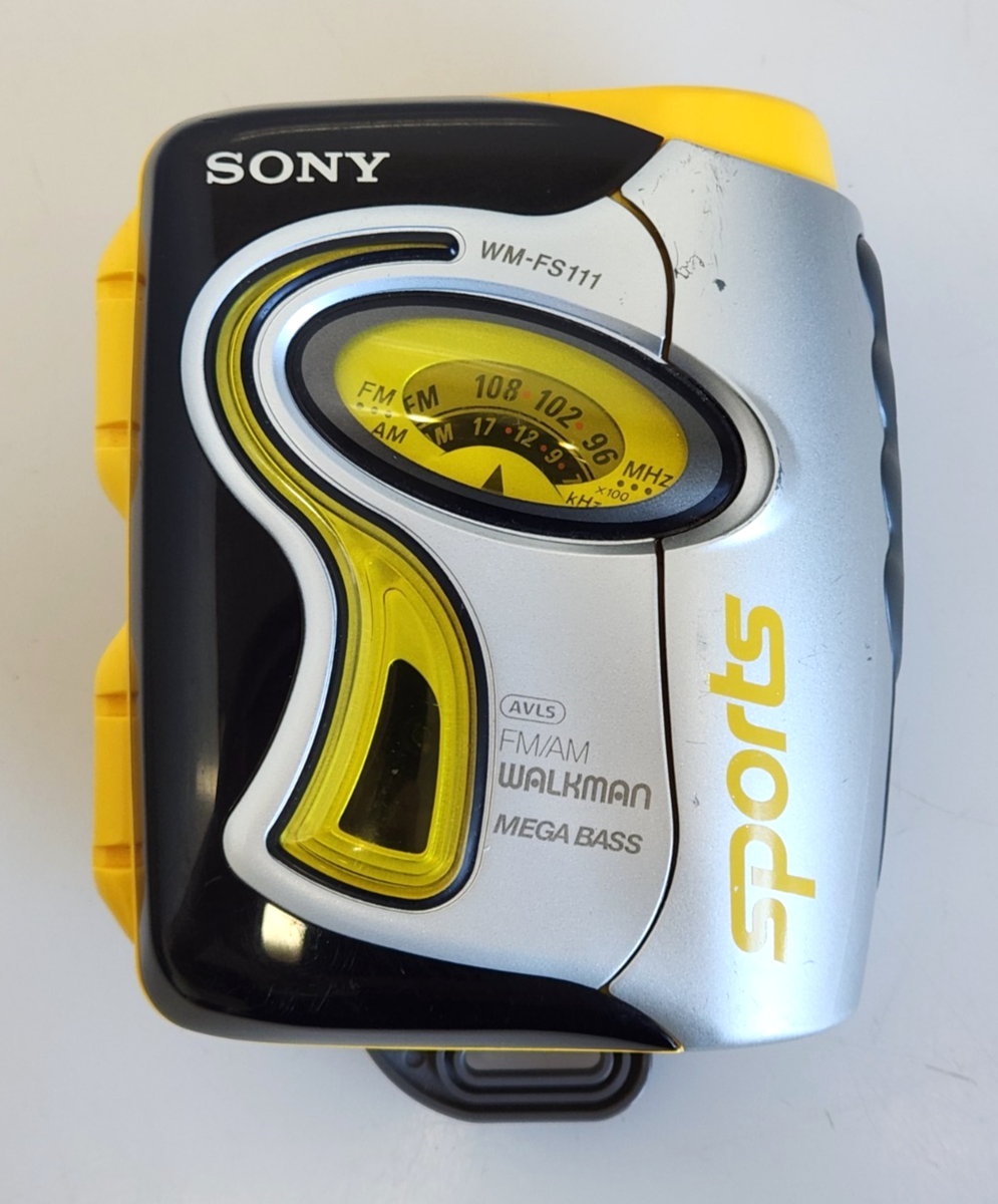 Vintage Sony Sports FM/AM Radio Cassette Walkman WM-FS111 w/ MDR