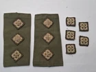 WW2 Officers Epaulette Insignia CLOTH Rank Pips Rank of Captain PAIR