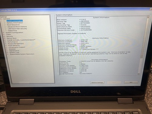 Dell Latitude 3390 2-in-1 Touchscreen Notebook Laptop for Spares or Repair i5 - Afbeelding 2 van 6