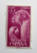 Spain Rio Muni Stamps Scott 20 Gorilla 1962 Mint MH