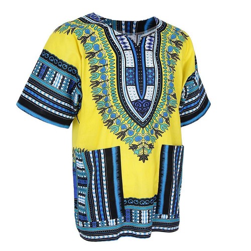 African Traditional Men\\\' Short Sleeve Dashiki - Picture 6 of 7