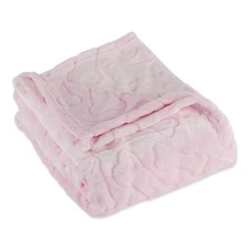 Bone Dry Embossed Bone Print Pet Blanket, Pink