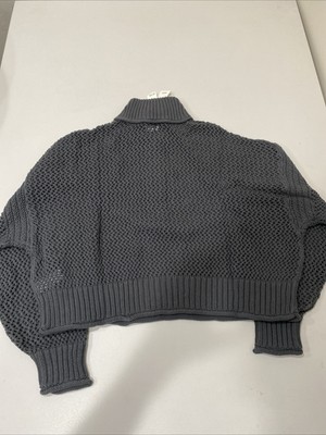 Aerie Crochet Quarter Zip Sweater Medium | eBay
