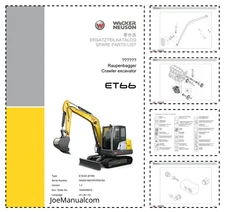 Wacker Neuson ET66 Exavator Parts Manual PDF