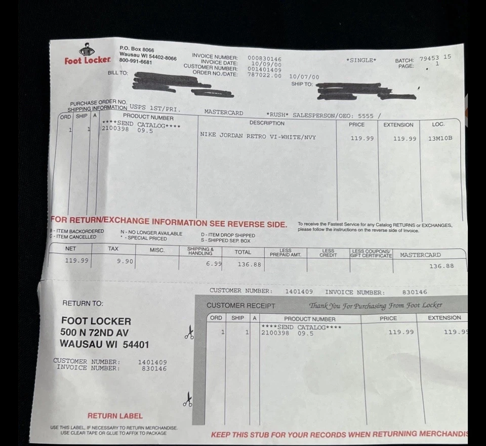 Nike Air Jordan 6 Retro 2000 “Midnight Navy” 136038-141 Talla 9.5 Para hombres Foto 3 de 4