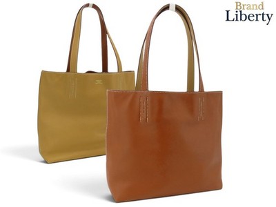 HERMES Double Sens 28 Reversible Shoulder Tote Bag Fauve Biscuit Taurillon