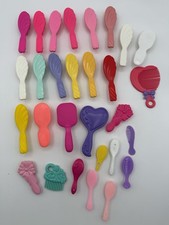 Vintage Barbie Doll Combs Brushes Mixed Lot 30 Piece Pink Heart Flower Unicorn