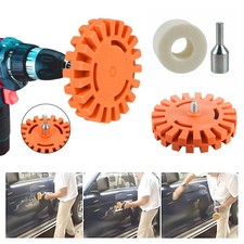 4inch Rubber Eraser Wheel with Drill Adapter Adhesive Remover Sticker Remover