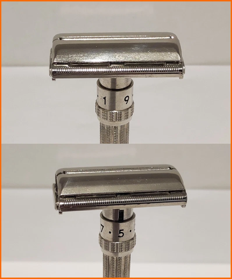 GILLETTE SLIM ADJUSTABLE SAFETY RAZOR RASOIO NASSRASIERER RASOIR - Immagine 4 di 4