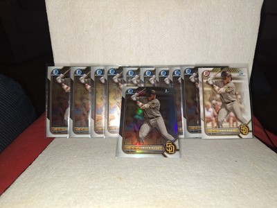 Lamar King (X11) 1st Bowman Chrome Refractor & 9-1st Chrome   Padres   10- 1st