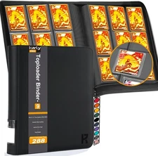 3x4 loader Binder,Holds 324 Storage,9-Pocket Premium Zip Side Loader Album,Colle