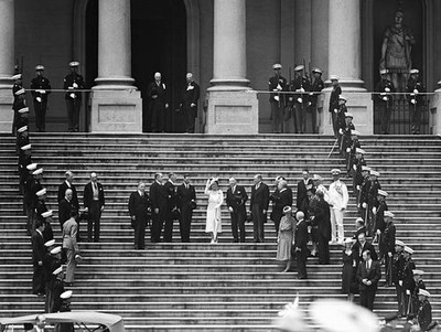 Washington DC Visiting King George VI Queen Elizabeth are on Capito- Old Photo