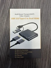 Winraybot USB 3.0 / Type C To Dual HDMI Adapter Monitor Adapter HDMI Splitter