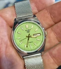 Vintage Seiko 5  Pistachio Green Dial 6309A Automatic Refurbished 38mm