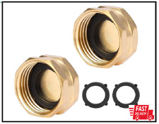 2 Pack Garden Hose End Caps with Washers, Bra...