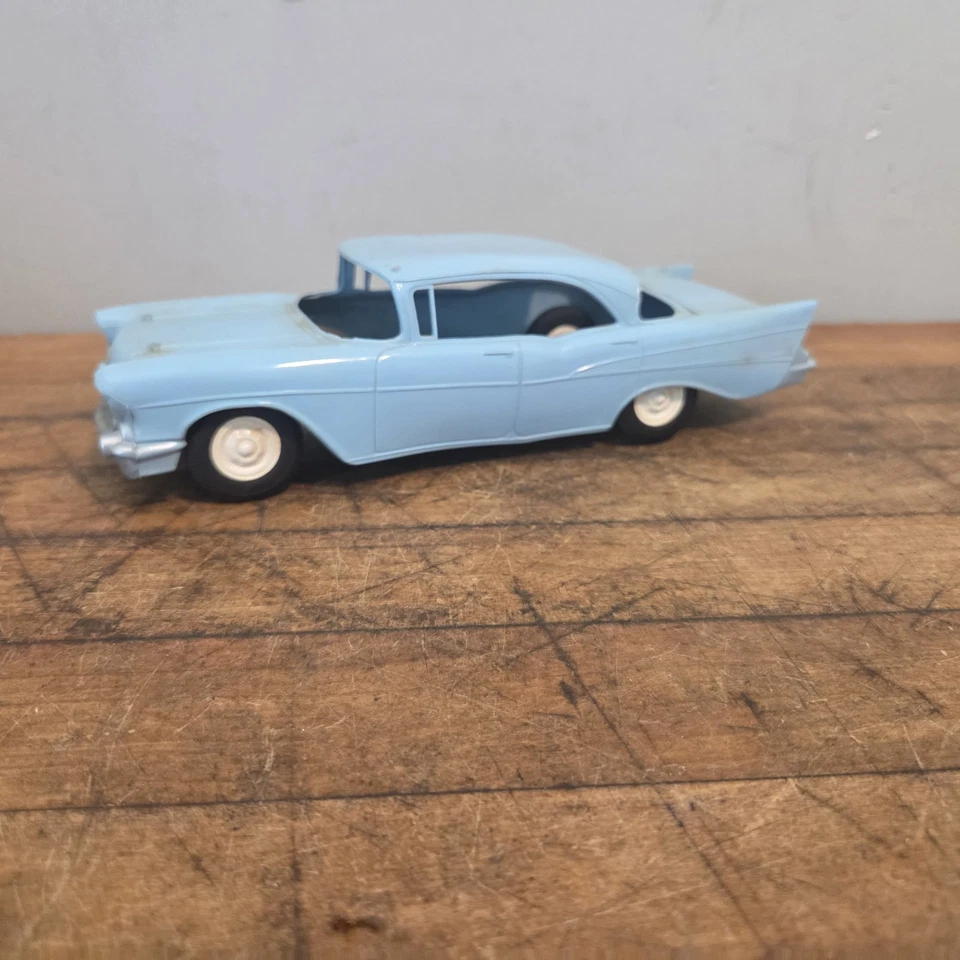 1957 Blue Chevy Belair 4 DR Sedan Dealer Promo Model Car - Image 2 of 4
