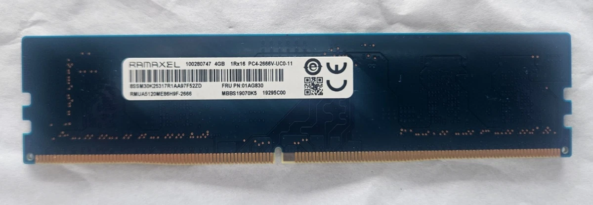DDR4 SDRAM Ramaxel 4 GB Capacity per Module Memory (RAM) for sale